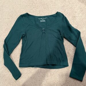 Eye Candy Deep Teal Long Sleeve Top